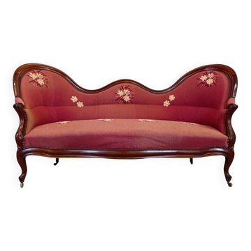Three-seater basket canapé in Louis XV style – 19th century