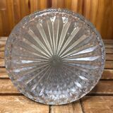 Old Carafe Body Glass Mold + Silver Metal Vintage