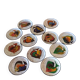 Vallauris plates signed Le Brescon fish pattern