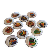 Vallauris plates signed Le Brescon fish pattern