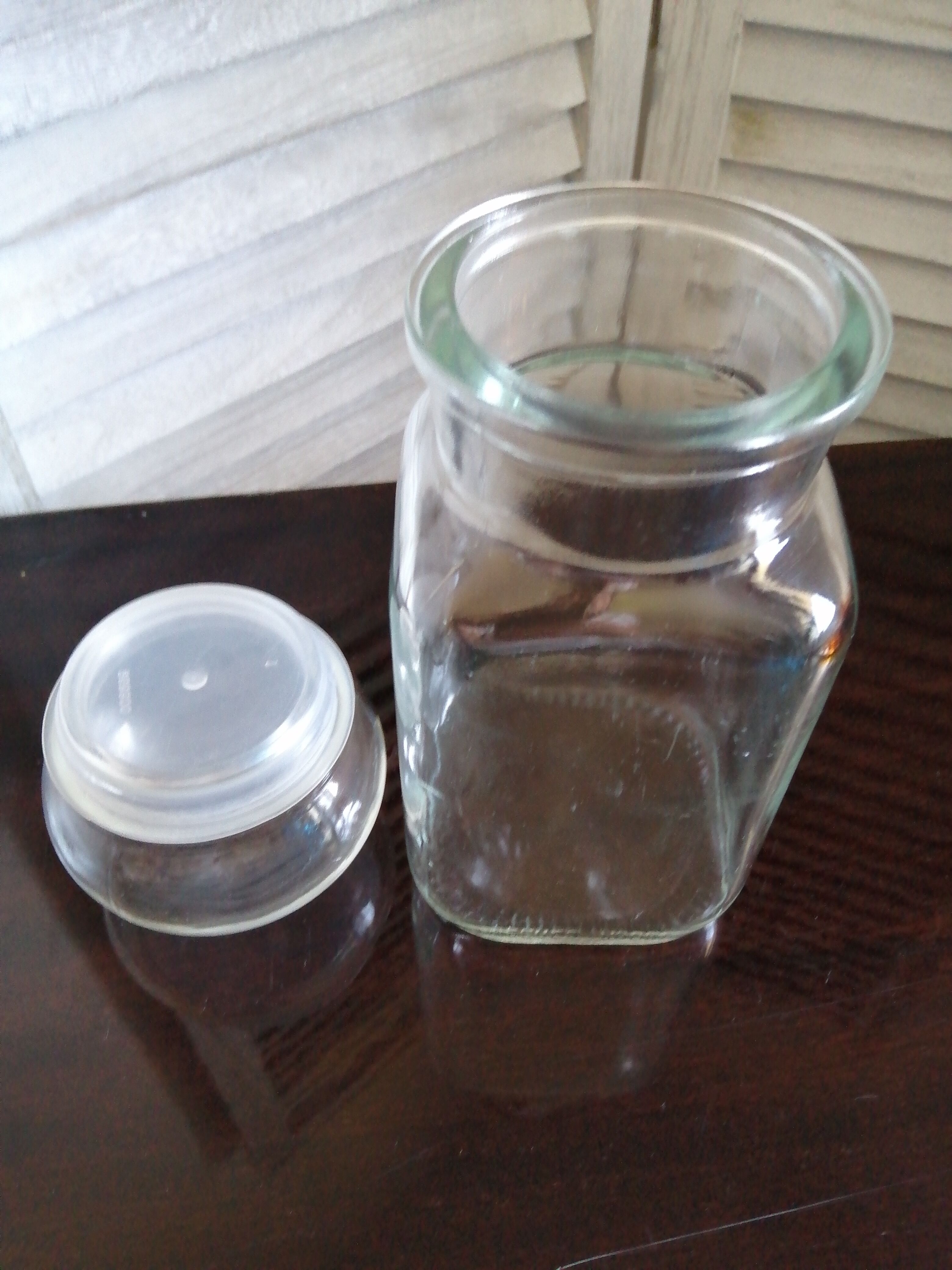 Apothecary style glass jar