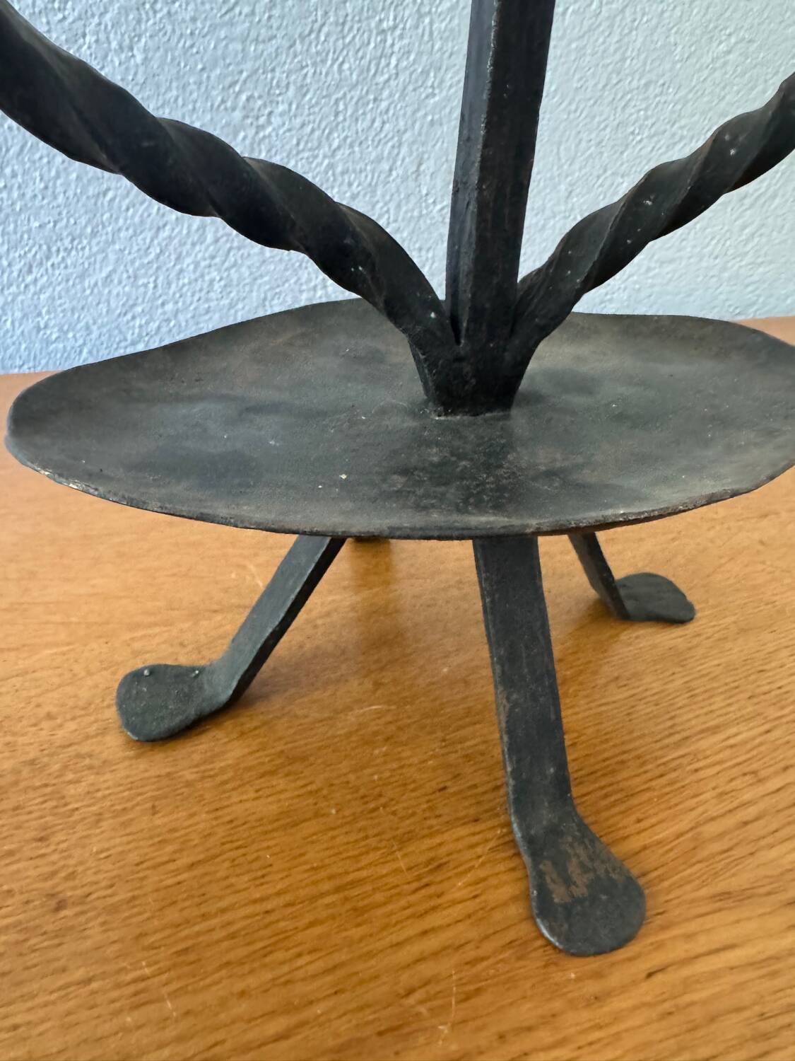 Brutalist wrought iron chandelier from the 60s