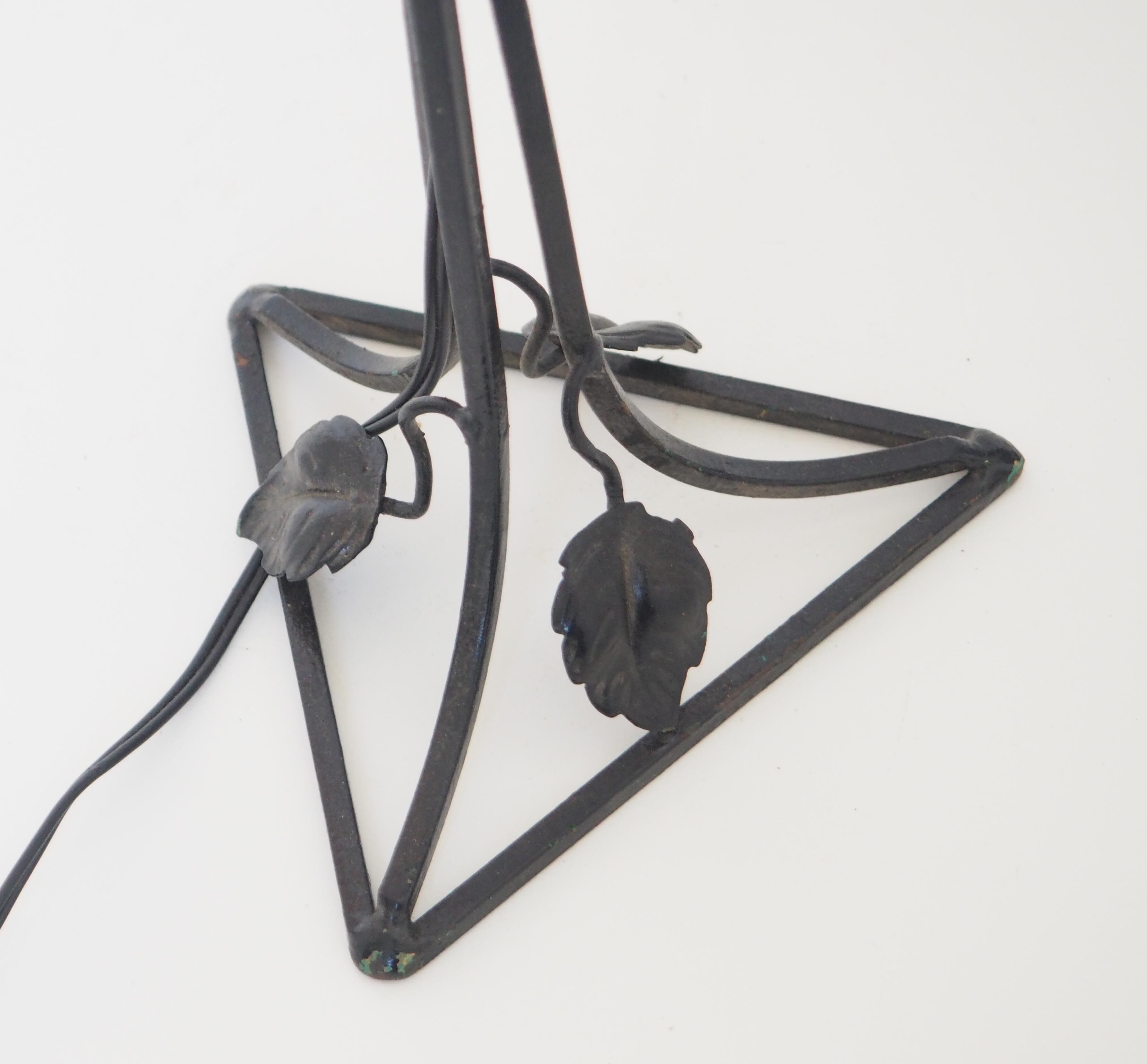 Lampe art nouveau opaline