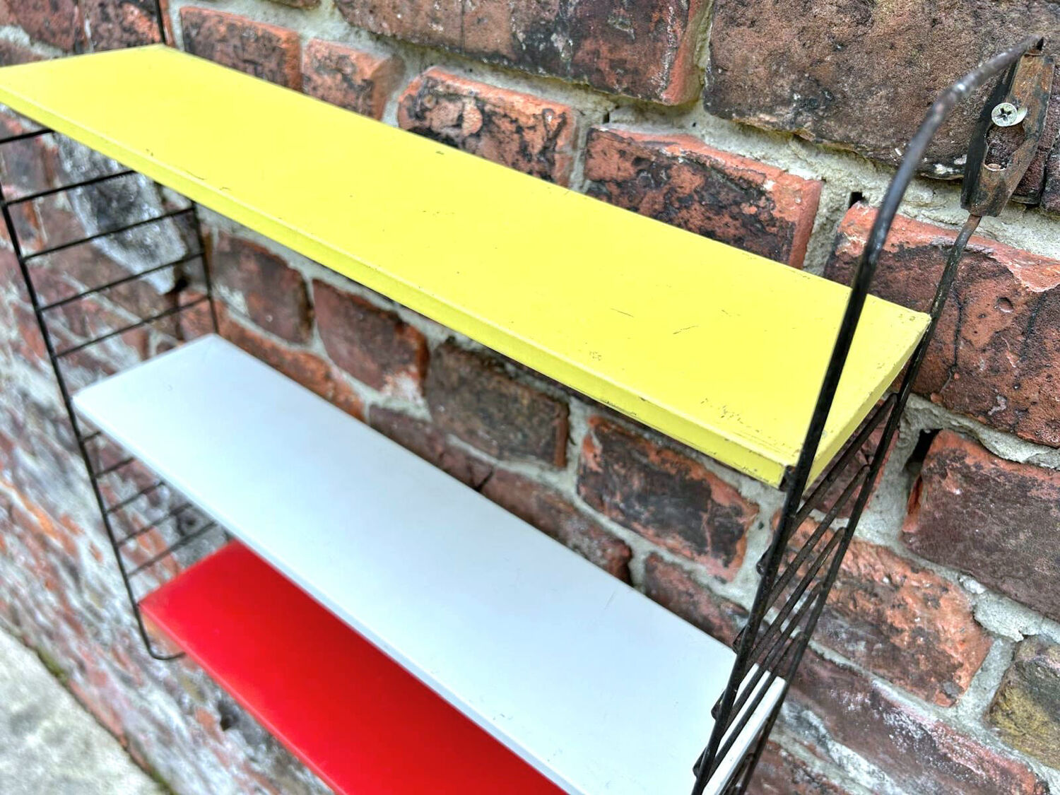 Vintage metal shelves, designer storage