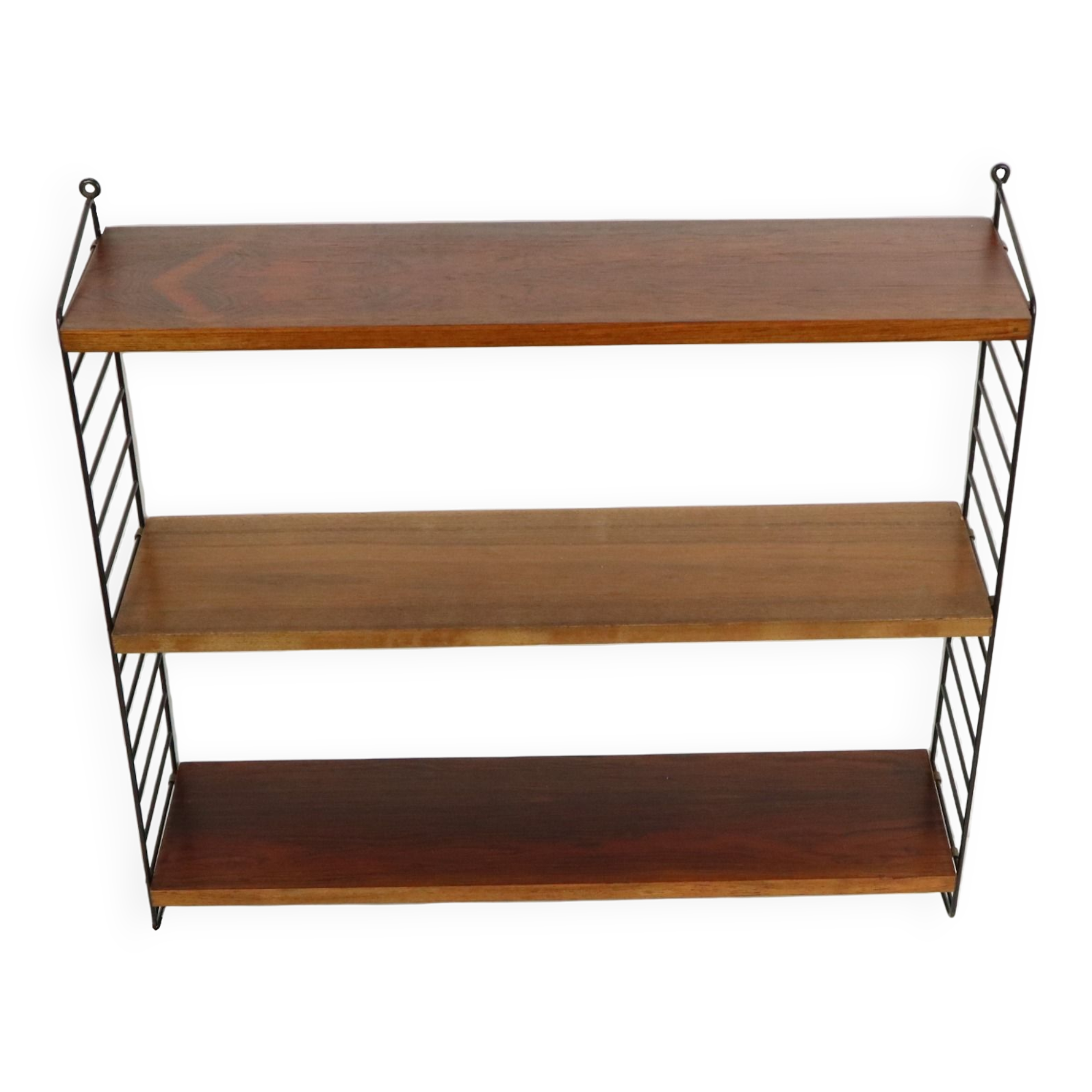 Vintage String Wall Unit Walnut Teak Scandinavian Bookshelf Nisse Strinning