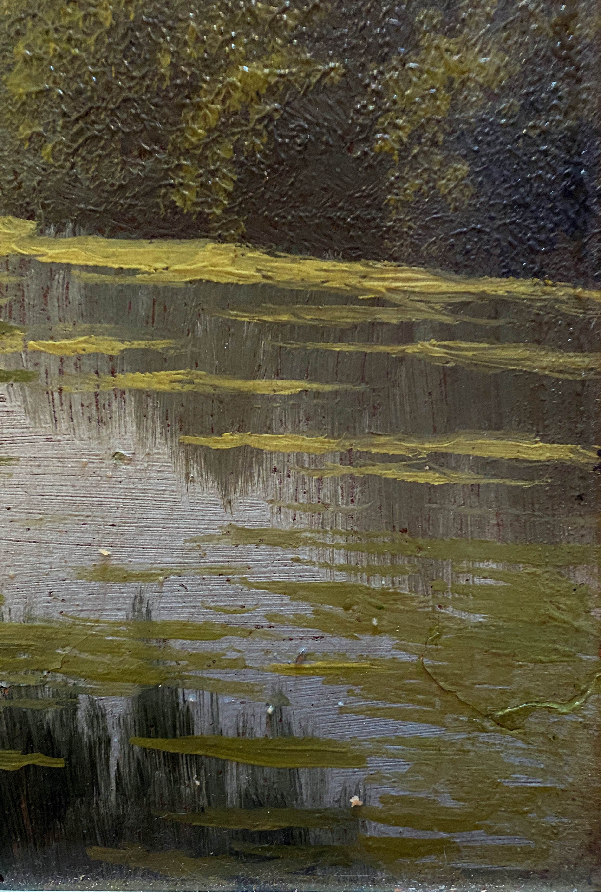 Table "Boat over the water" HST/P middle XXth and frame