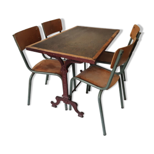 ensemble table de bistrot - chaises
