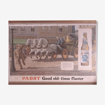 Affiche publicitaire Pabst good time saveur old-time