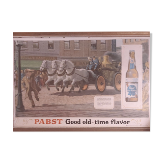 Affiche publicitaire Pabst good time saveur old-time