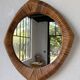 Woven wicker mirror French Riviera 1960