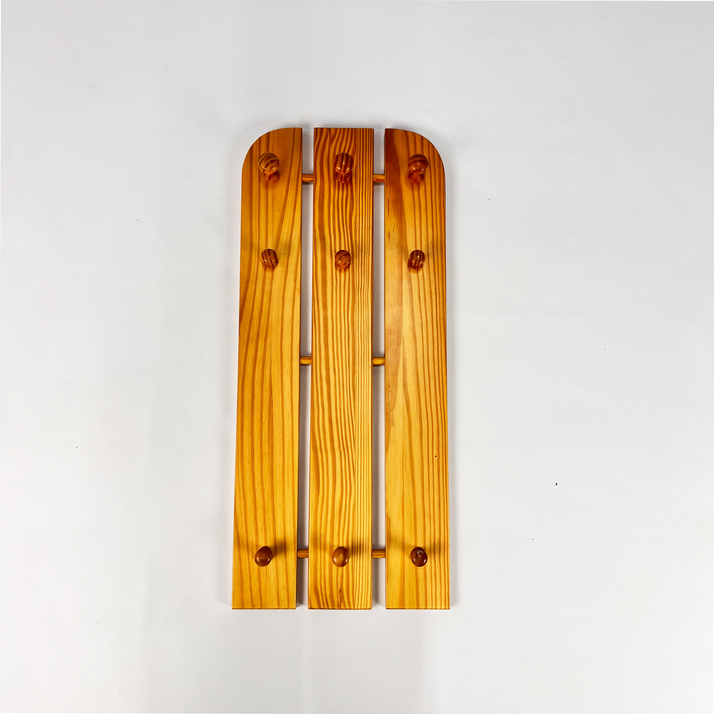 Vintage Pine Coat Rack, 1970s