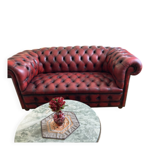 Salon Chesterfield canapé - fauteuils
