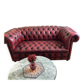 salon Chesterfield canapé 3 places et ses 2 fauteuils
