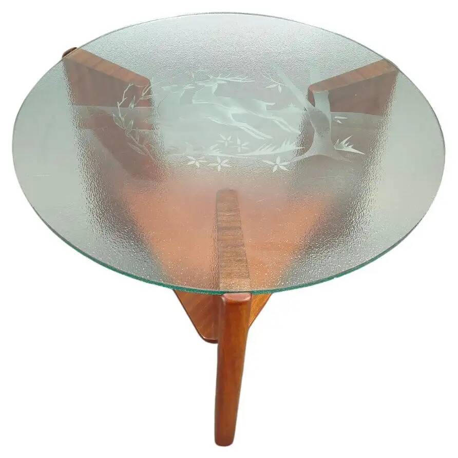 Danish Mid Century Teak Round Coffee Table, 1960s