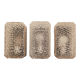 Lot de 3 appliques vintage noires et verre ciselé