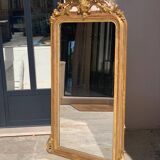 Napoleon iii mirror from the 19th century, large model, in gilded wood, height: 156 cm