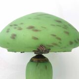 Lampe champignon art déco pâte de verre