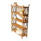 vintage rattan bookcase
