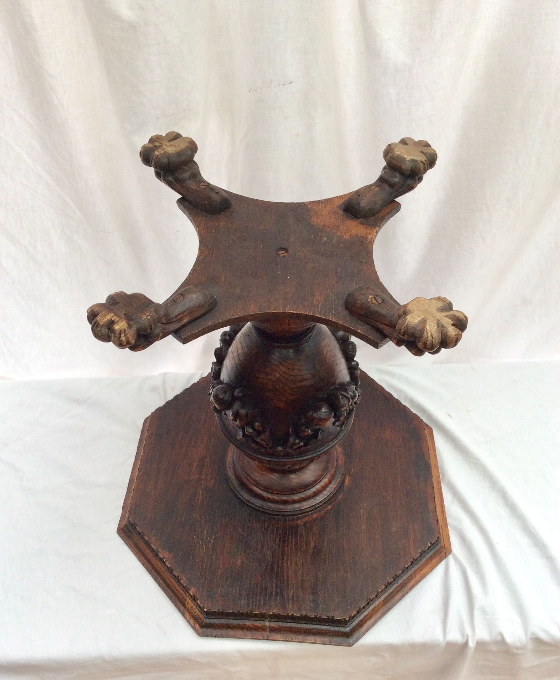 Old healer in carved solid oak
