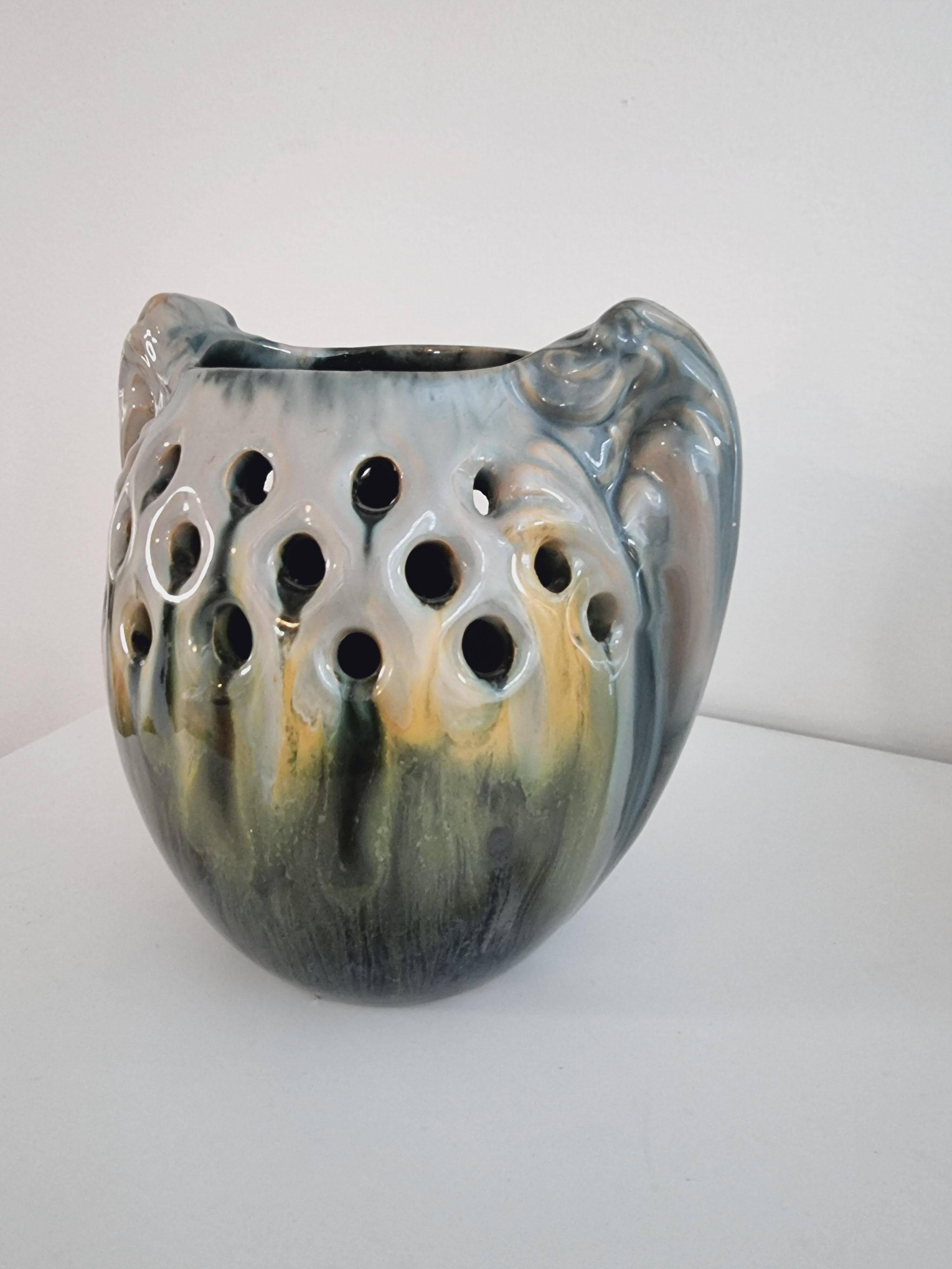 Michael Andersen & Son (MA&S) rare ceramic vase, Jugend, early 20th century, Denmark.
