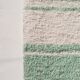 Handwoven recycled cotton rug - Mint and white