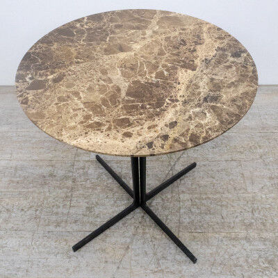 Table ronde TACCHINI Split Ø70 en marbre brun