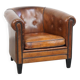 Fauteuil club en cuir de mouton