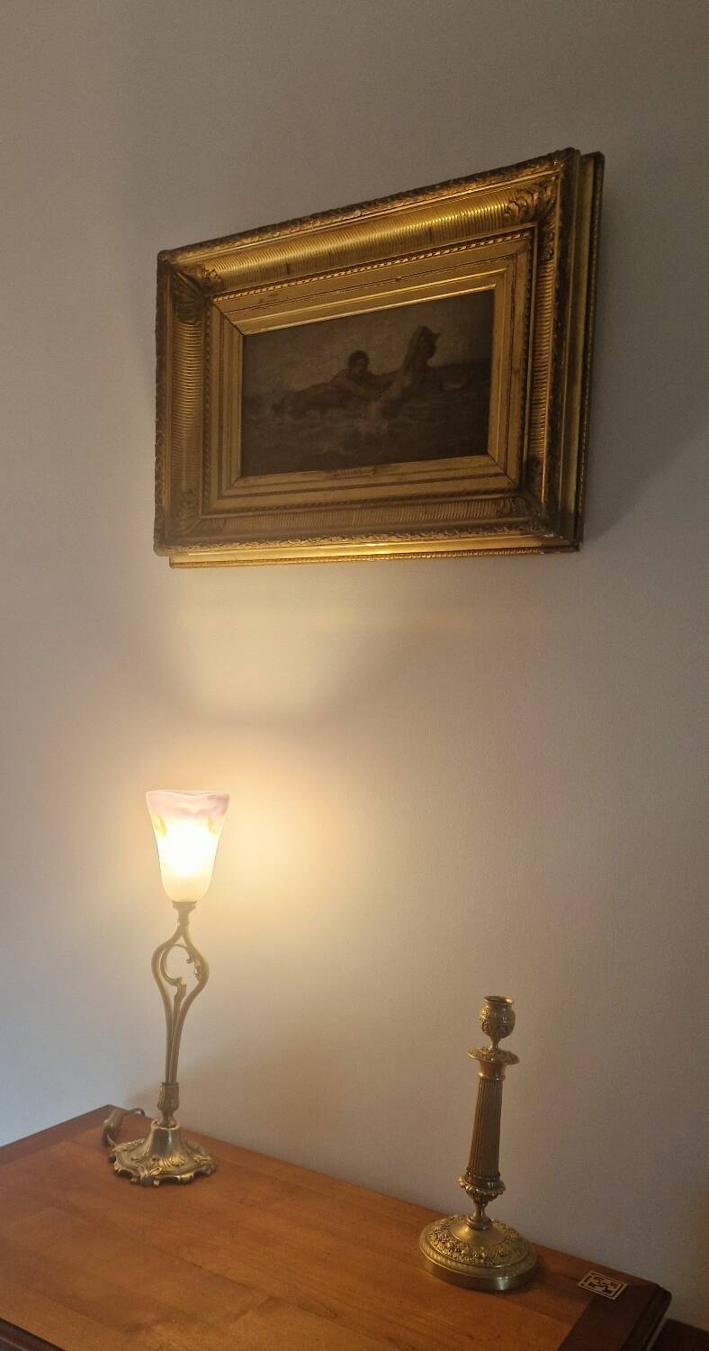 Art Nouveau style lamp by Müller Frères