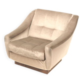 Vintage velvet armchair from the 70s