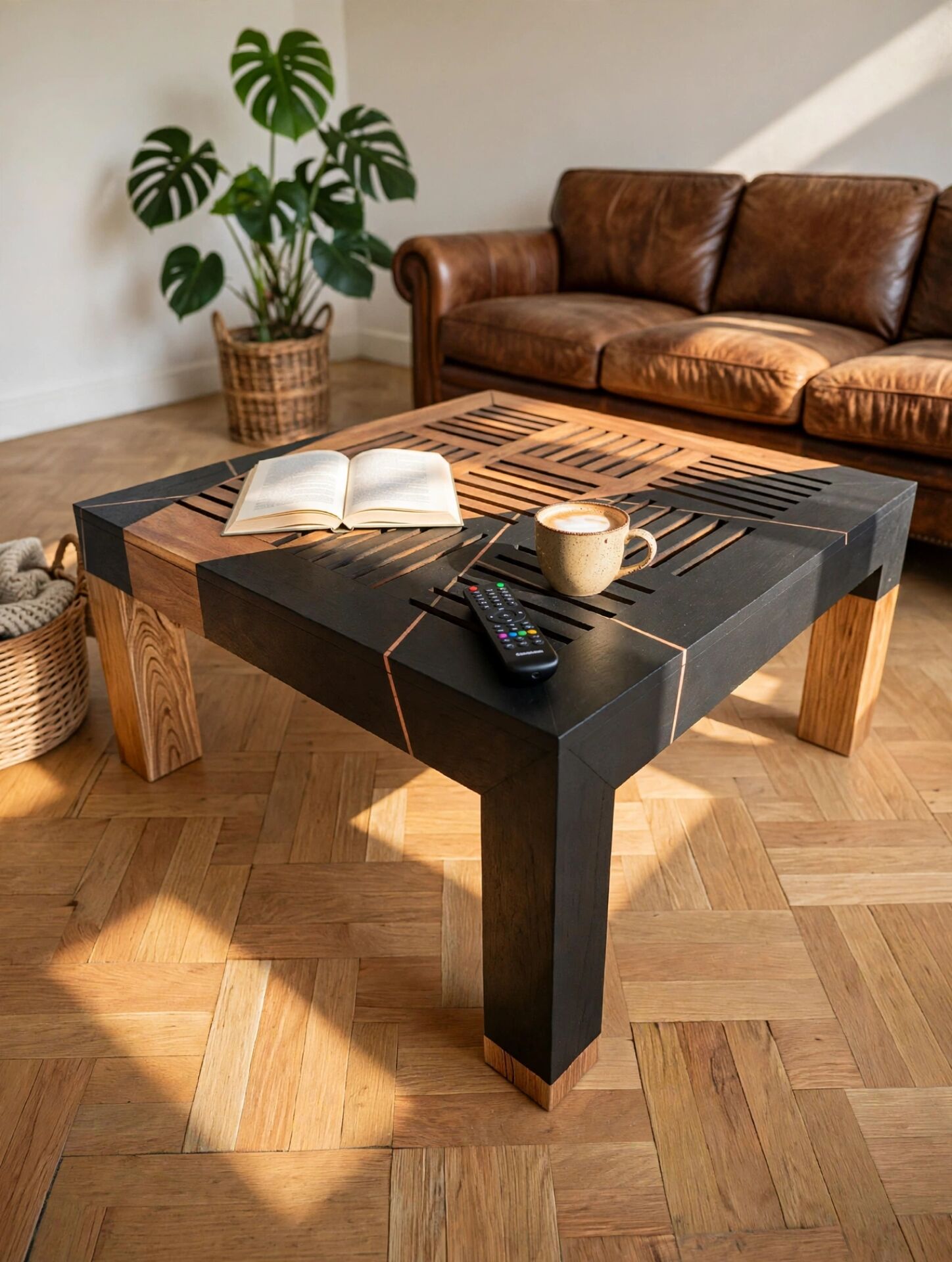 Table basse teck massif