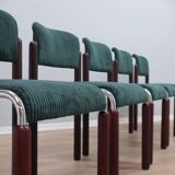 Vintage chrome and wood tubular chairs 1970s