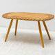 Table d'appoint en rotin du milieu du siècle par Jan Kalous pour ÚLUV, années 1960, Tchécoslovaquie