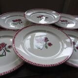 Set of 6 flat plates Badonviller 200868