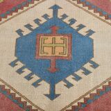 4x6 Burgundy & Blue Oriental Vintage Rug, 132x190Cm