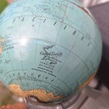 Old small metal globe "taride maps"