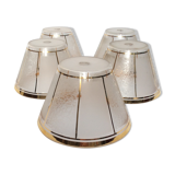 Set of five tulips in vintage golden glasses dimension: height -8cm- high diameter - 6cm-