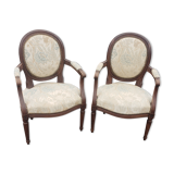 Pair of medaillon armchairs