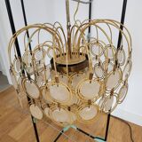 Lustre vintage laiton et nacre