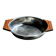 Shallow dish in stainless steel and wood H4 D20