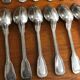 Set of 12 small silver metal spoons - n°51