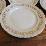 16 flat gold plates from Orchies porcelain