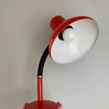 Vintage red metal desk lamp