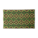 Green and yellow handmade rug with delicate colourful flowers