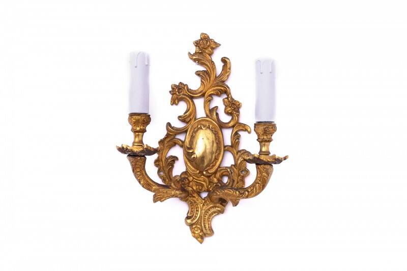 Applique murale en laiton des années 1920, France.