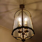 Set of suspension old brass lantern 4 fires