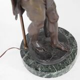 Pair of spelter lamps