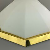 70s Limburg Glashütte Plafoniere ceiling lamp glass space design lamp 70s