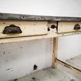 Enamelled tray craft table