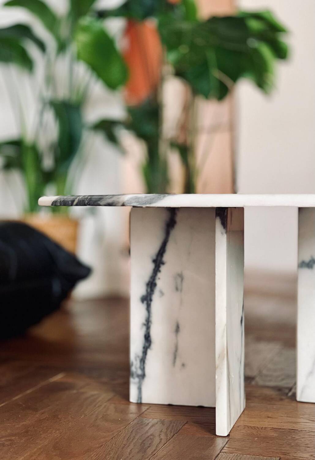 Vintage 70s marble coffee table