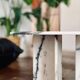 Vintage 70s marble coffee table